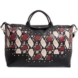 Longchamp Le Pliage XL Python-Print Satche…